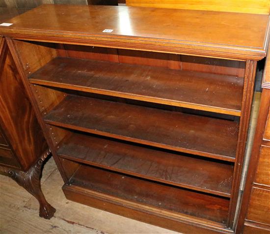 Mahogany open bookcase